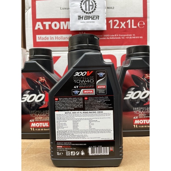 Motul 300V 10w40 nhớt tổng hợp Ester nhập khẩu Pháp 3 lớp