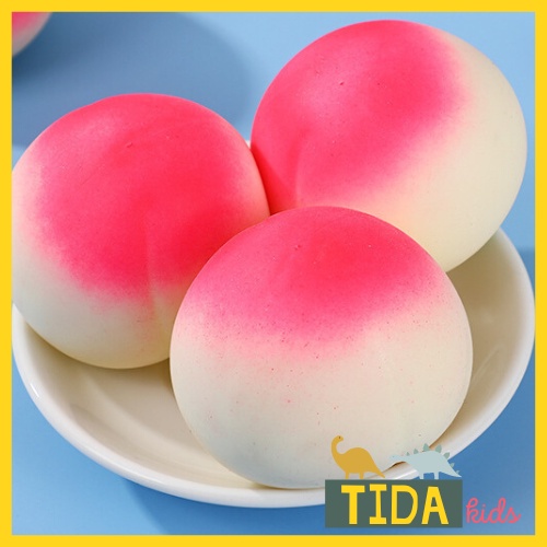 Đào Bóp Mềm ⚡ HOT TREND ⚡ Squishy Mochi Đào Tiên Cute, Đồ Chơi Xả Stress Dễ Thương Xua Tan Căng Thẳng, TiDa Kids Shop