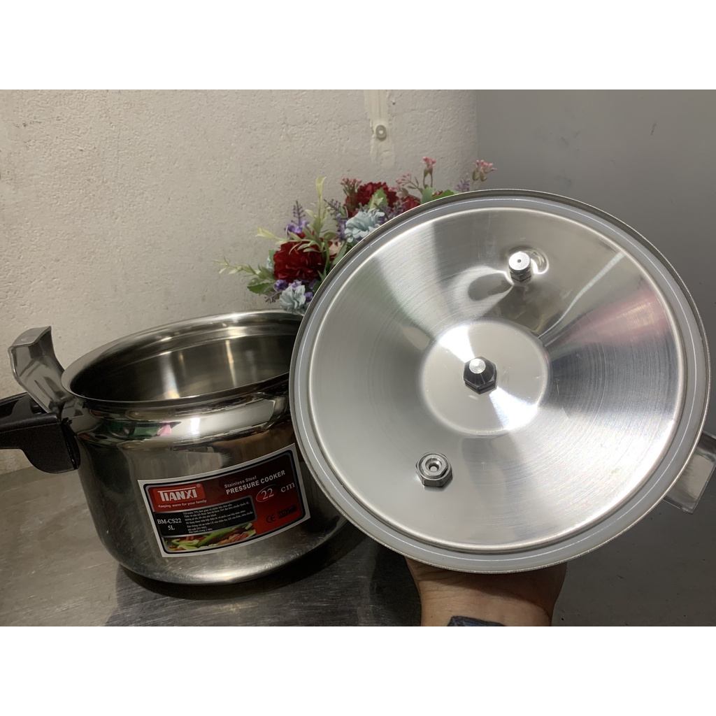 Nồi áp suất Inox cao cấp 304 Tianxi BM-CS22 / 5.0 Lít