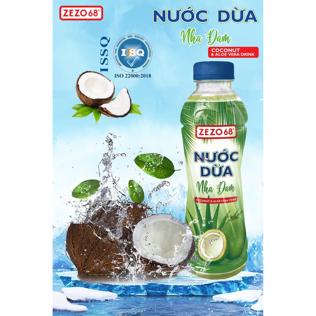 Thanh Hóa - Nước dừa nha đam ZEZO68 chai 500ml
