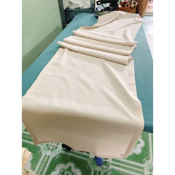 Tấm trải trang trí bàn ăn table runner vải linen 1 lớp kiểu dáng vintage