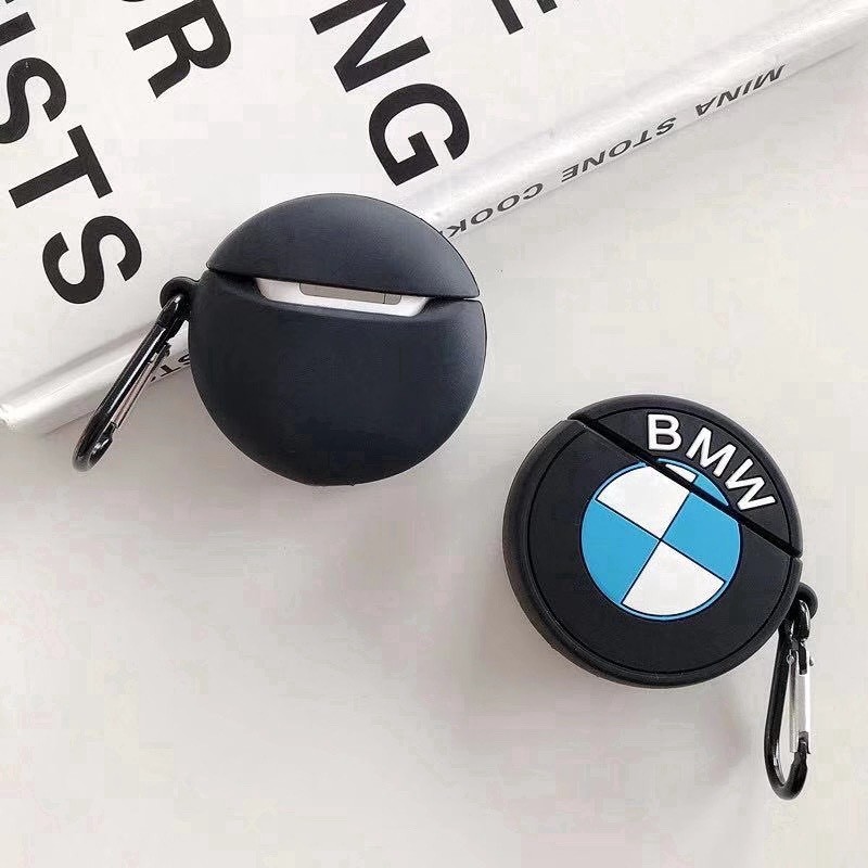 ☘️Tặng kèm móc☘️ Case bao airpod silicon 1 2 biểu tượng Mercedes Benz và BMW - Vỏ bọc đựng tai nghe không dây i11 i12