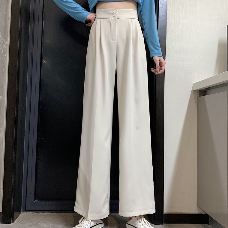 Quần ống rộng SUXI màu sắc đơn giản dễ phối đồ cho nữ