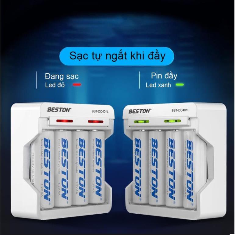 Pin sạc AAA (3A) BESTON , Pin đũa sạc dung lượng 1100mAh, 600mAh, 800mAh, 1300mAh  (BẢO HÀNH 1 NĂM)