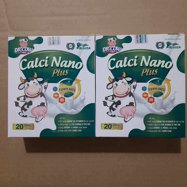 Siro Canxi cho bé bổ sung D3 K2 MK7 - DR.CROW CALCI NANO PLUS _ Hộp 20 ống
