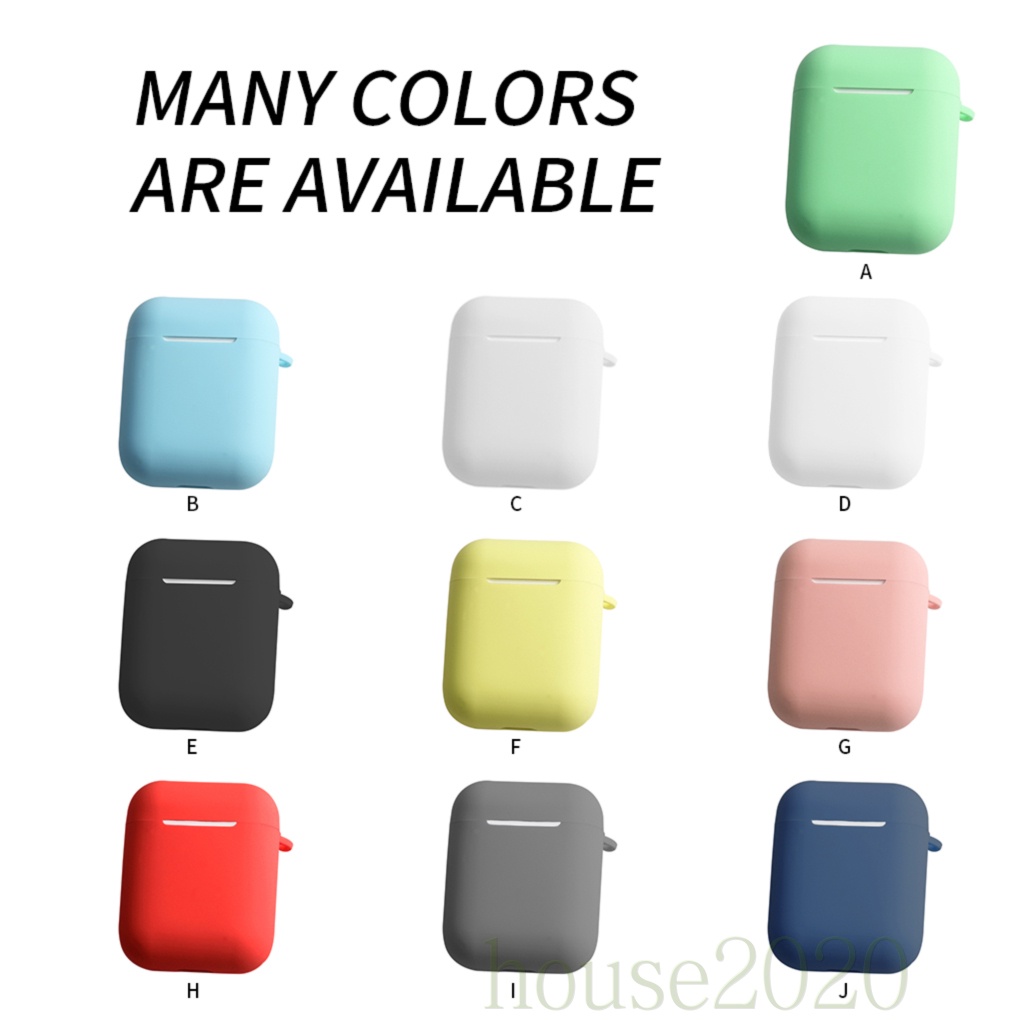 Vỏ bảo vệ hộp sạc tai nghe bluetooth thích hợp cho Airpods i9S/ i10/ i11/ i12 2020 bằng silicon tùy chọn màu sắc