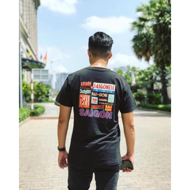 Áo Thun Tay Lỡ SAIGON màu ĐEN/TRẮNG /Nam nữ unisex/FREESHIP 99K