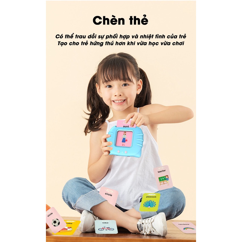 Máy Đọc Thẻ Flashcard Dành Cho Trẻ Em Gồm 224 Từ Vựng Tiếng Anh