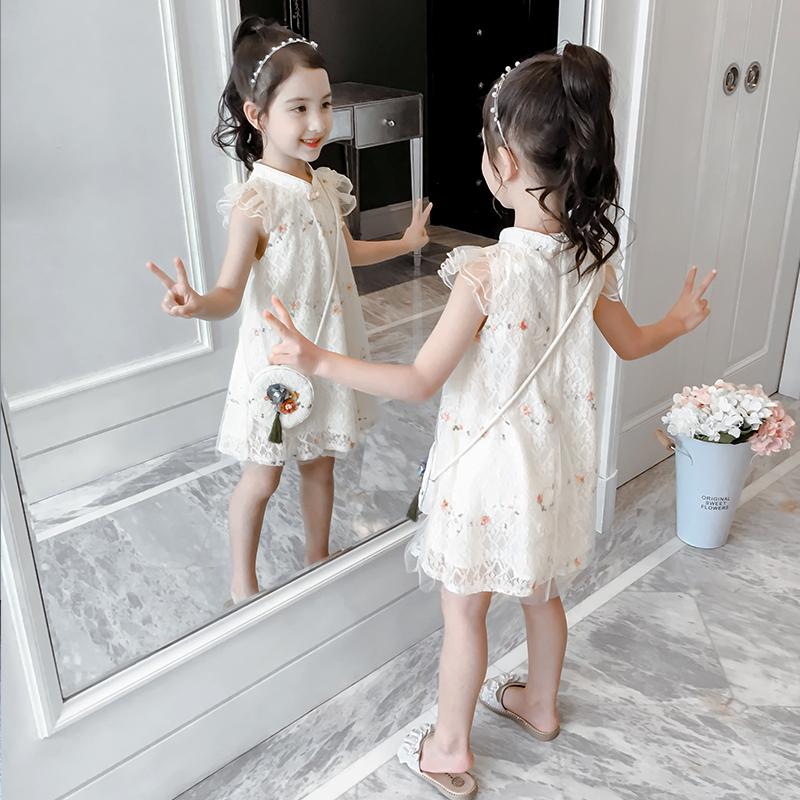 Váy bé gái sườn xám đầm mùa hè Hanfu kiểu Trung Quốc bé gái váy công chúa nước ngoài 2019 đầm mới cho trẻ em
