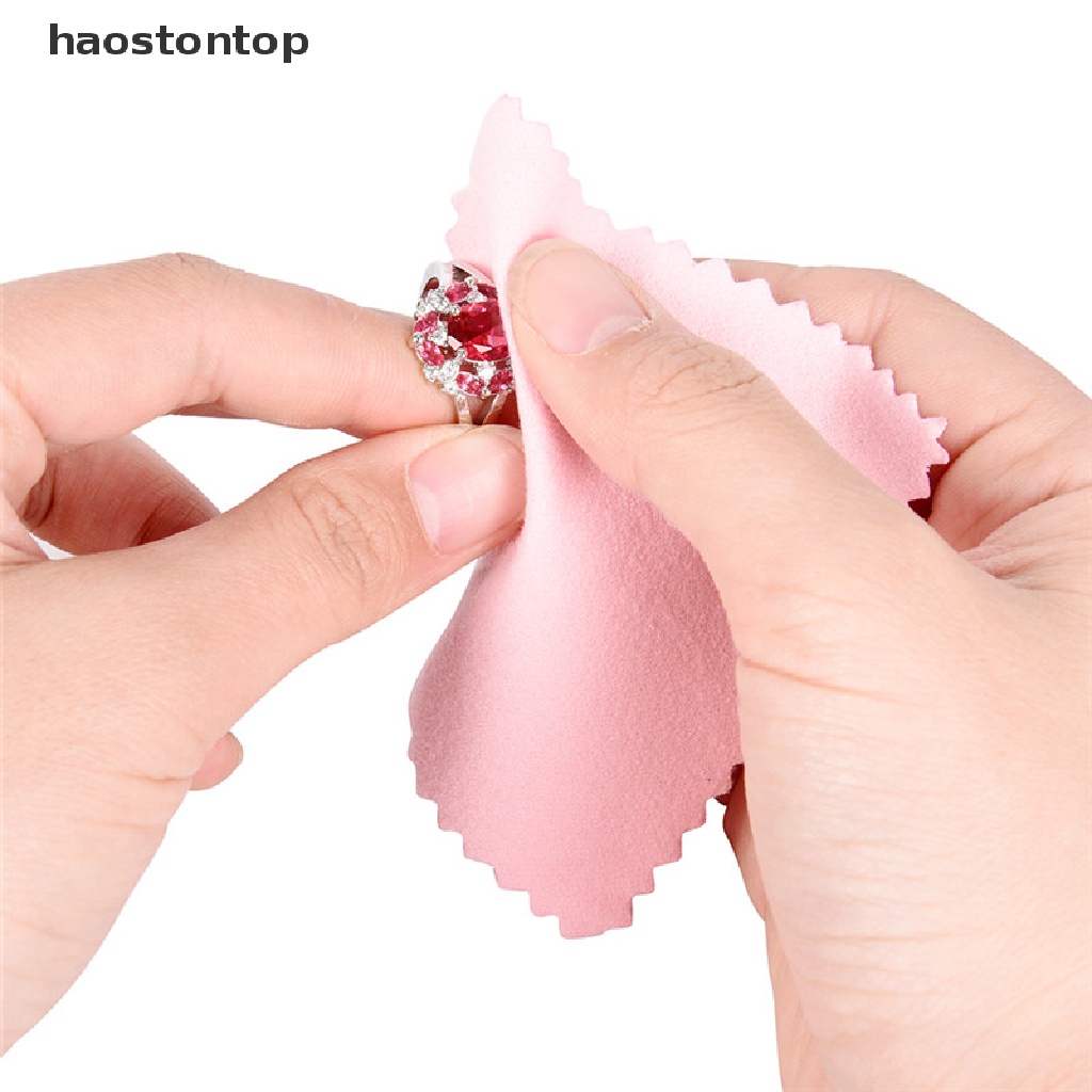 Set 50 khăn lau bằng vải làm sạch/ đánh bóng/ chống xỉn màu trang sức