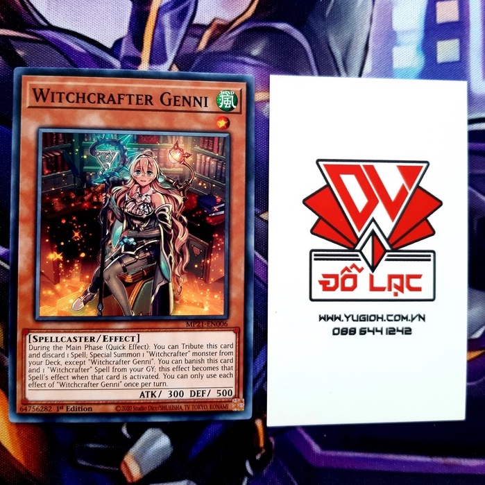 [ ĐẬU PHỘNG ] Thẻ Bài Yugioh TCG Witchcrafter Genni - MP21-EN006 - Common 1st Edition