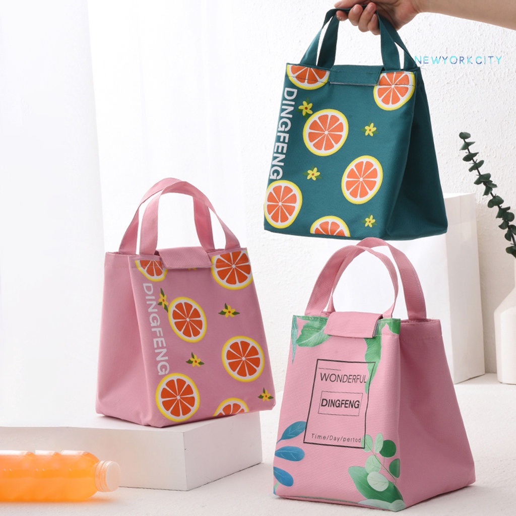 Túi Đựng Hộp Cơm Trưa NYC Vải Oxford Lá Nhôm Cách Nhiệt Chống Nước