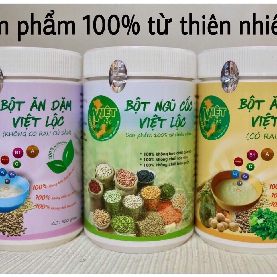 🍀 Bột ngũ cốc, bột ăn dặm Việt Lộc 500 gr🍀 cốm lợi sữa Mummilk - chính hãng, an toàn, dinh dưỡng