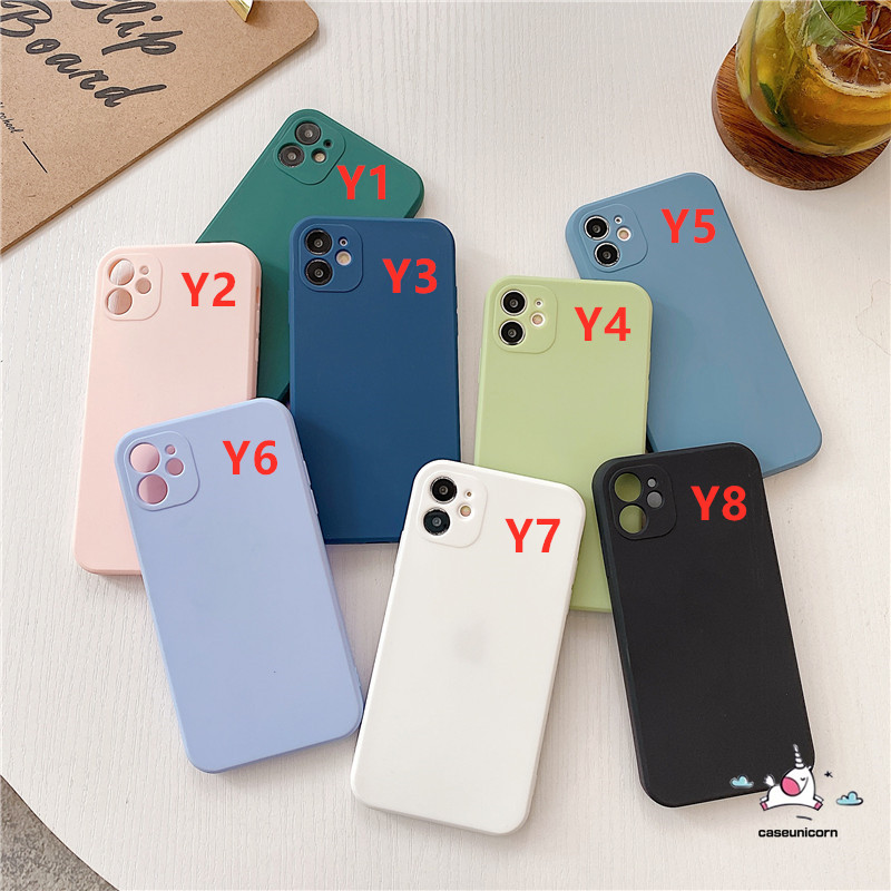 Ốp lưng TPU silicon màu trơn thời trang cho iPhone 11 12 iPhone 8plus 7plus 8 7 6 6s Plus X XS SE 11 12 Pro Max 12 Mini