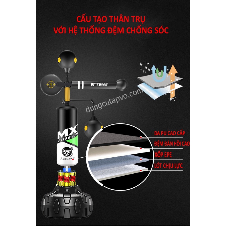 [Reefit Sport] Bao trụ đấm bốc boxing đấm đá phản xạ 3 in 1 xoay 360 độ  đa năng (ABJ 40024+40025)