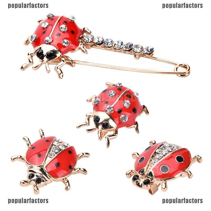 Ghim Cài Áo Tráng Men Hình Cánh Hoa Màu Cam Đính Đá Phong Cách