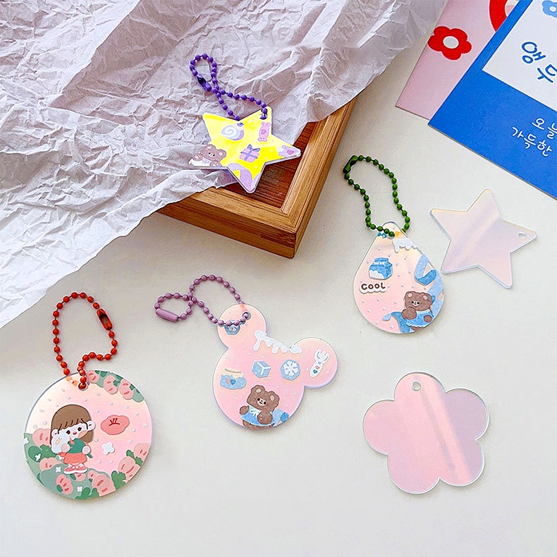 1 Móc Khóa Acrylic Thay Đổi Màu Sắc Sinh Thái DIY