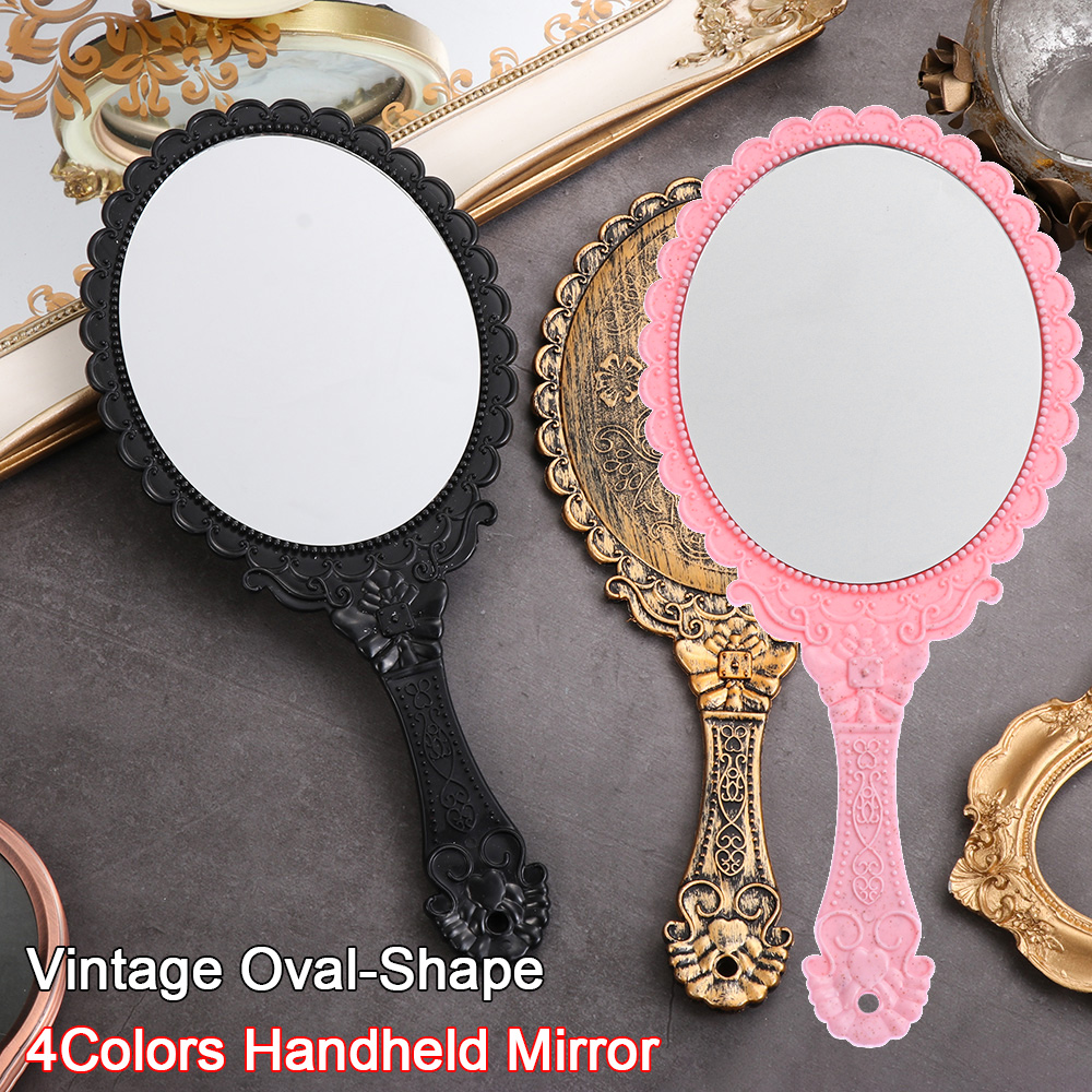 (Hàng Mới Về) Gương Trang Điểm Hình Oval Theo Phong Cách Cổ Điển Dành Cho Nữ Mihan1