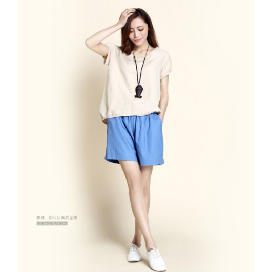 Quần sooc dáng váy cotton nhiều màu đẹp xinh | BigBuy360 - bigbuy360.vn