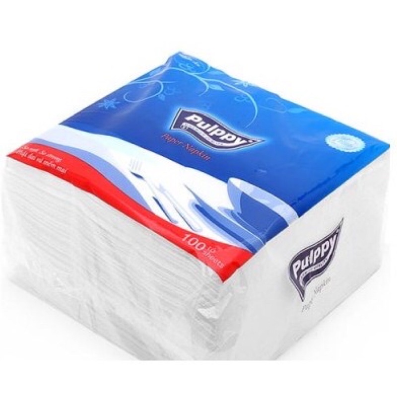 Chuyên sỉ 1 thùng 40 gói khăn giấy vuông Pulppy cao cấp khổ lớn ,khăn giấy ăn,khăn giấy vệ sinh