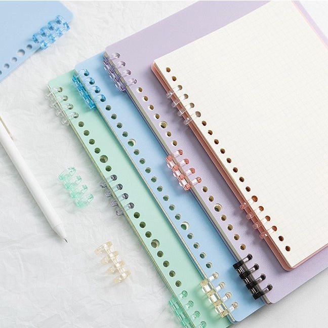 Binder thanh còng nhựa làm sổ, kẹp tài liệu nhiều màu A5,B5,A4 20 26 30 lỗ.