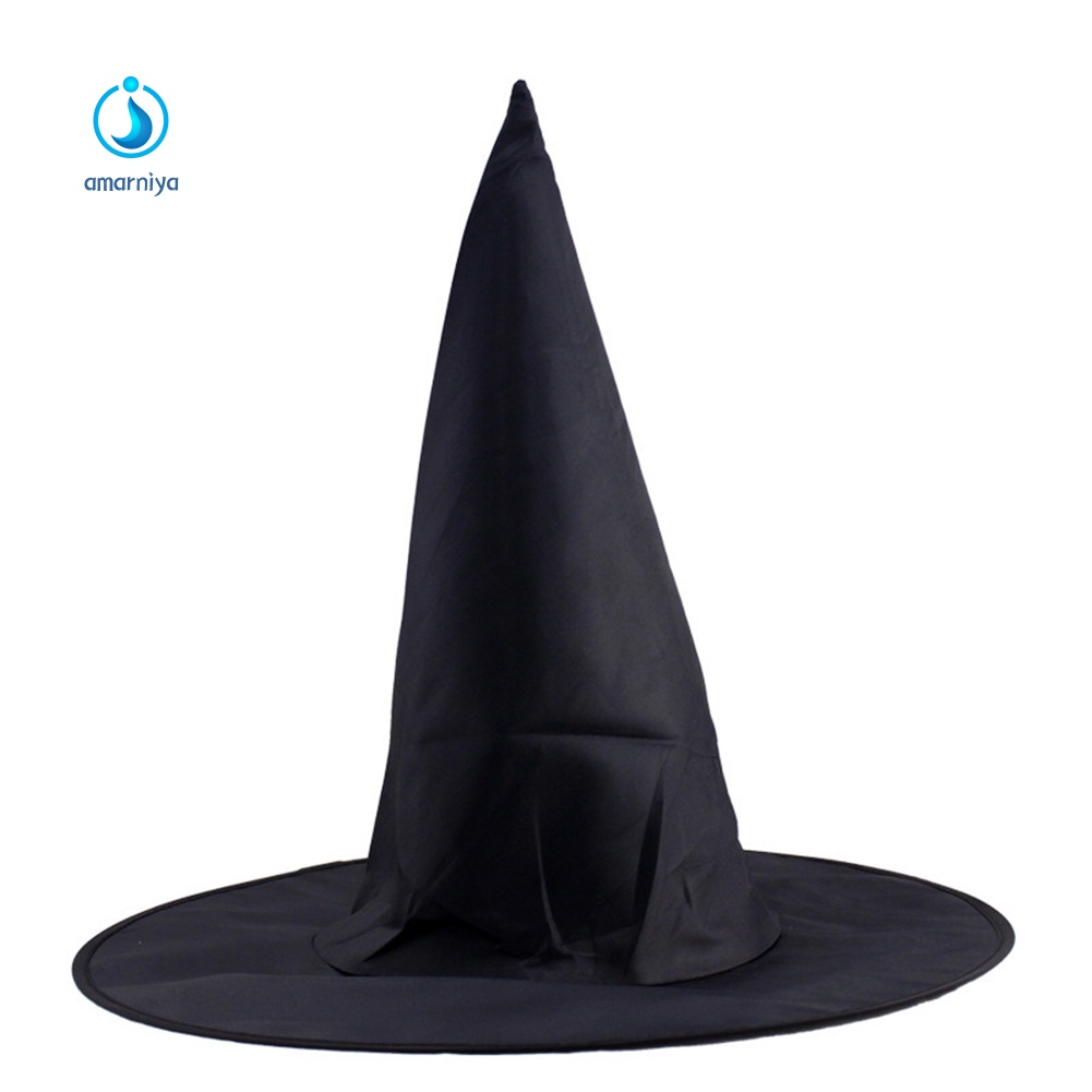 Mũ Phù Thủy Màu Đen Hóa Trang Halloween Cho Nữ