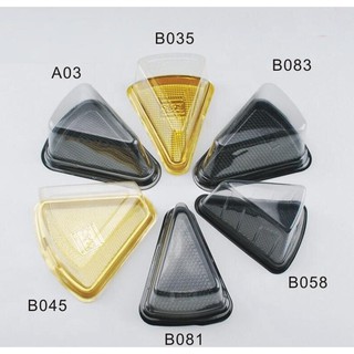 Set 10 HỘP NHỰA TAM GIÁC A03 ĐẾ VÀNG