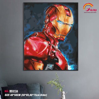Tranh sơn dầu số hóa tự tô cho người lớn Marvel Ironman Người sắt NV4134 - HaLa Store