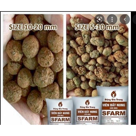 1 kg Đất sét nung Trộn Đất, Lót Đáy Chậu,...