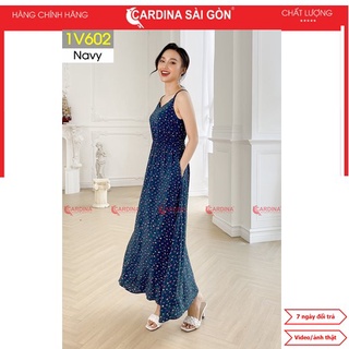 Váy Maxi Dài 2 Dây Đi Biển Lanh Lụa Cao Cấp Quyến Rũ Chính Hãng 𝐂𝐀𝐑𝐃𝐈𝐍𝐀 𝙎𝙖̀𝙞 𝙂𝙤̀𝙣 Mã 1V6