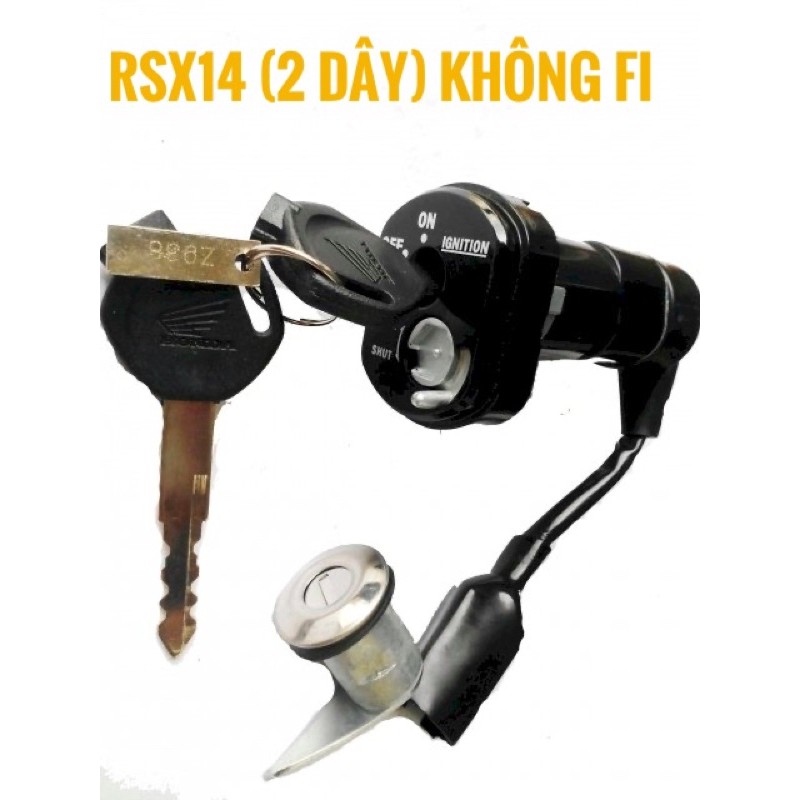 Bộ Ổ Khóa Xe RSX 2014 (2 Dây) Hàng Cao Cấp