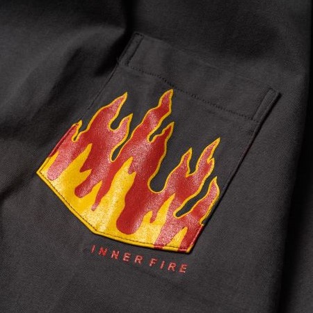 Áo Thun Gori - Flame Pocket - Xám Chì