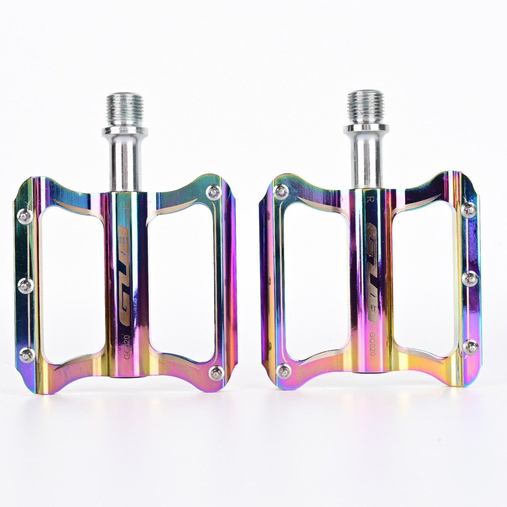 Pedal (Bàn đạp) xe đạp thể thao GUB hợp kim nhôm cao cấp màu titanium