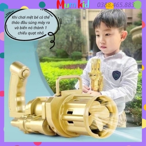 Đồ chơi trẻ em súng bắn bong bóng xà phòng 8 nòng siêu mạnh cho bé vận động vui nhộn giảm xả stress MUMKID 10