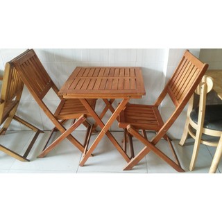 Bàn xếp gỗ cafe vuông 60cm