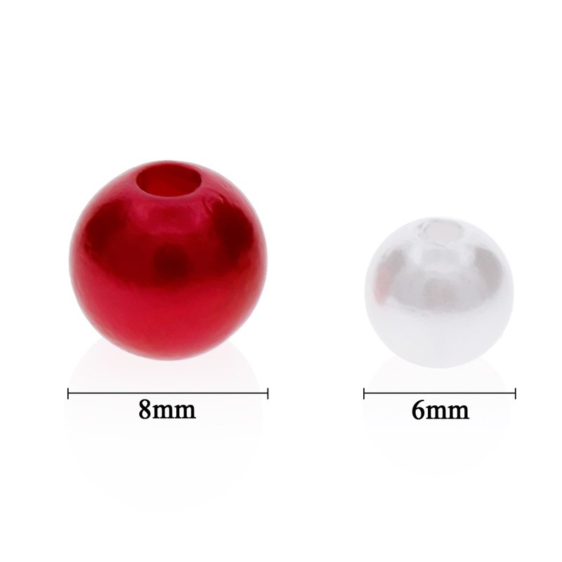 Set 100 hạt ngọc trai nhân tạo đường kính 6mm dùng trang trí trang sức