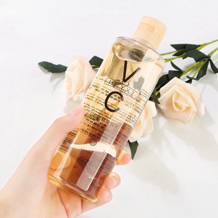 Toner dưỡng ẩm Heyxi làm mờ nếp nhăn thu nhỏ lỗ chân lông dưỡng chất Vitamin C 300ml HTONER1