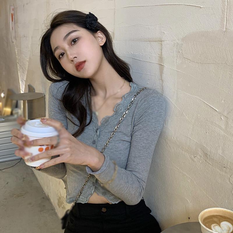 Áo Cardigan Dệt Kim Tay Dài Cổ Chữ V Màu Sắc Đơn Giản Phong Cách Hàn Quốc Thời Trang Cho Nữ