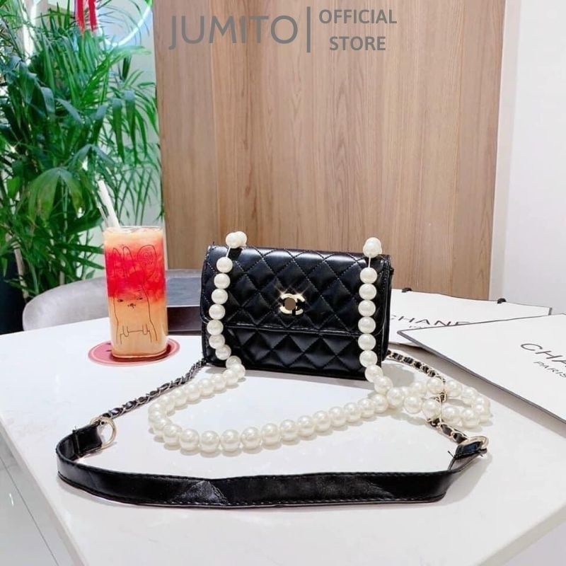 Túi xách nữ quai ngọc kèm dây đeo chéo đeo vai sang chảnh JUMITO AB3006