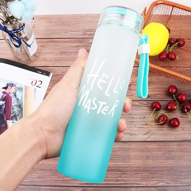 Bình Thủy Tinh Hello Master, Dùng Chứa Nước, Nước Hoa Quả (500ml)