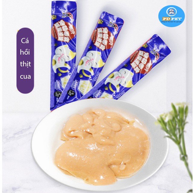 Xả kho, Đồ ăn vặt súp thưởng, gói thưởng cho mèo thú cưng dinh dưỡng ống 15g