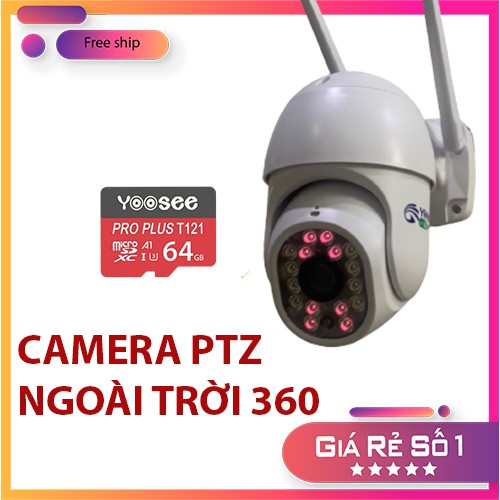 Camera IP Yoosee PTZ Mini Xoay 360 2.0Mpx Siêu Nét+ Tặng Thẻ