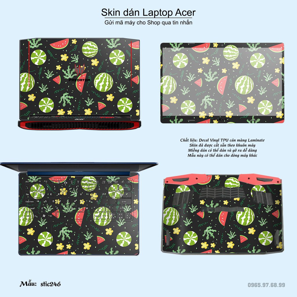 Skin dán Laptop Acer in hình Hoa văn sticker _nhiều mẫu 40 (inbox mã máy cho Shop)