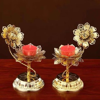 Đế nến hoa sen hợp kim