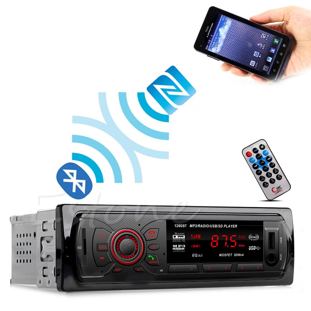Máy nghe nhạc MP3 / FM / SD / AUX gọi điện rảnh tay kết nối Bluetooth dành cho xe hơi