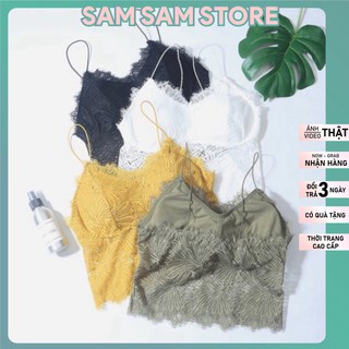 Áo bra ren cao cấp croptop dây mảnh siêu xinh. có mút nâng ngực, tháo rời được, mút dày 2cm.
