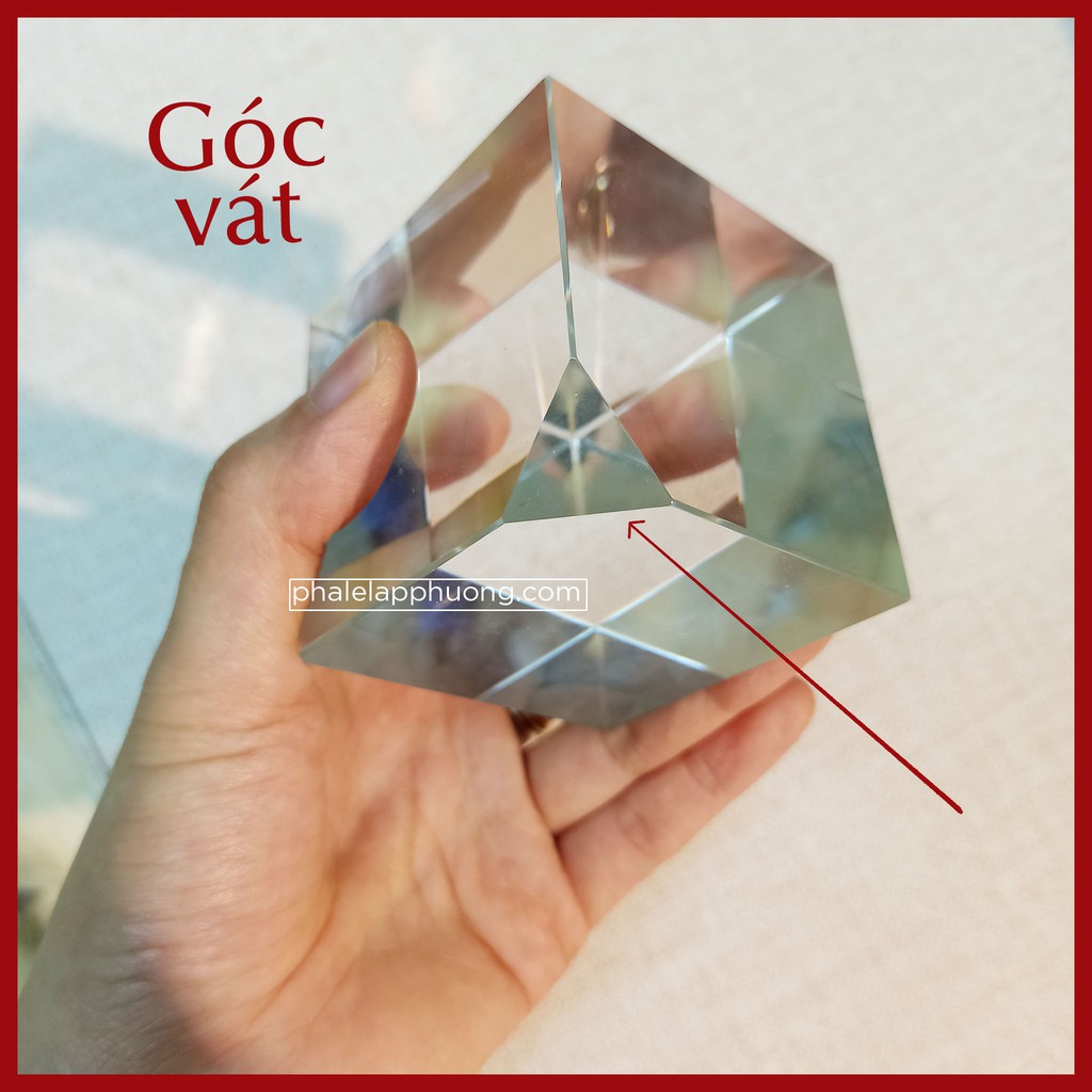 Phôi Pha Lê Lập Phương - Riêng Khối, Dùng In UV, Khắc Laser