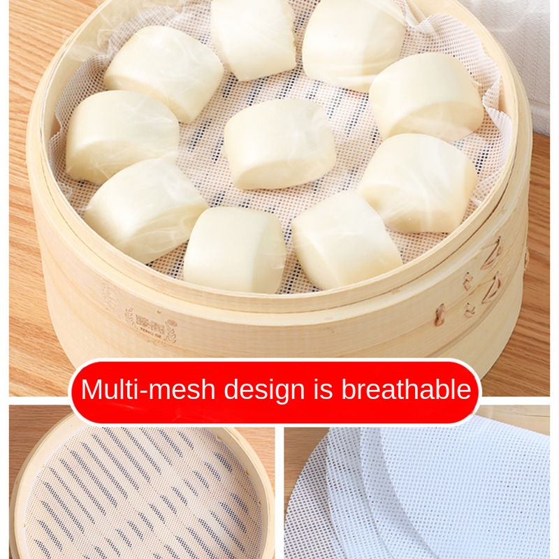 Tấm Lót Hấp Bánh Bao Bằng Silicone Chống Dính Chịu Nhiệt Cao