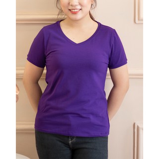 Áo thun nữ cổ tim - Tím