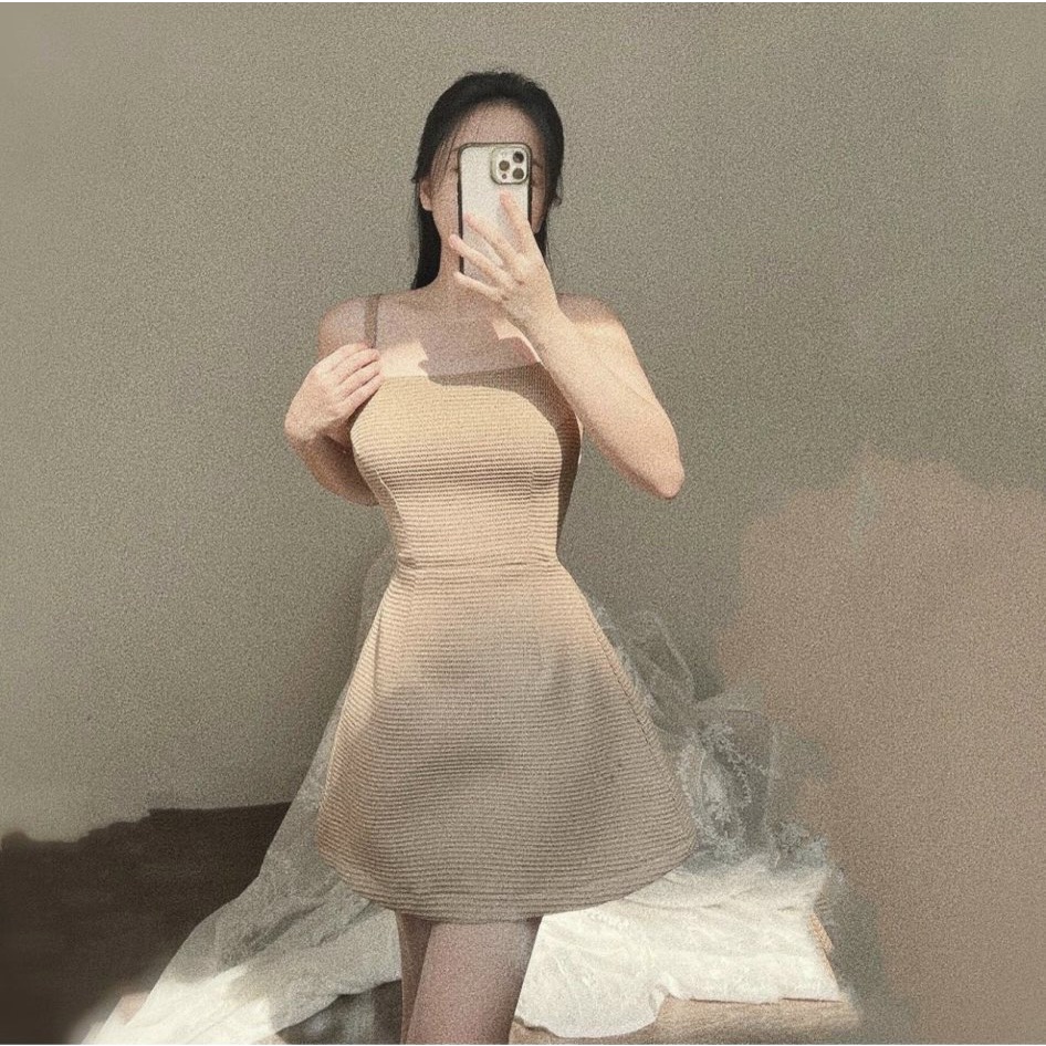 ĐẦM XỐP NỮ CÚP NGỰC 2 DÂY SẴN MÚT NGỰC FULL MÀU KÈM ẢNH THẬT SHOP CHỤP
